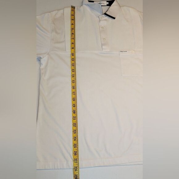 Oleg Cassini Crisp White Vintage Polo Men's Large Eclectic Grandpacore - Picture 8 of 8